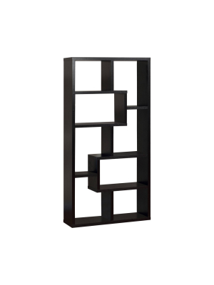 71" Highpoint Contoured Bookcase Black - Iohomes