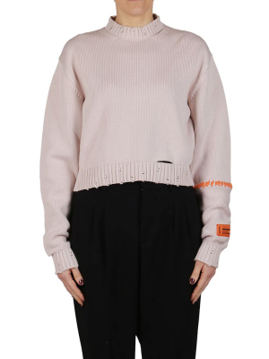 Heron Preston Distressed Knit Sweater