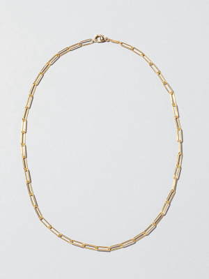 Long Oval Chain Necklace