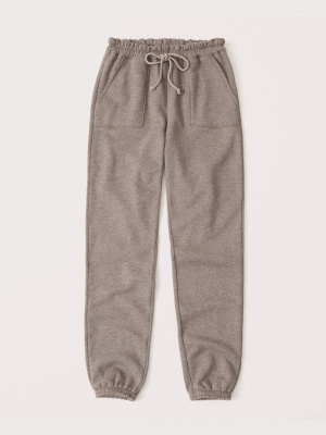 Ruffle-waist Sweatpants