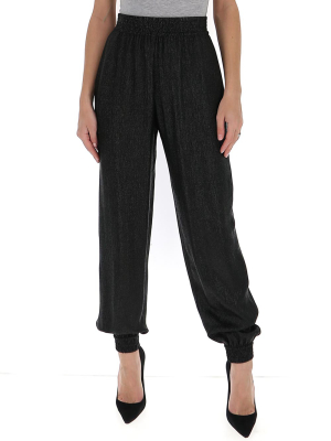 Saint Laurent High-waisted Lamé Pants