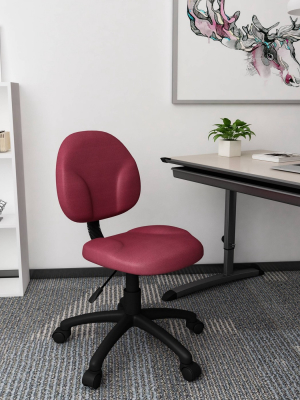 Diamond Task Chair Burgundy - Boss Office Products