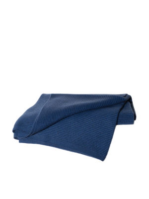 Cashmere Ribbed Knit Throw
