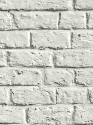 Melora Faux Brick Wallpaper In Grey And White By Bd Wall