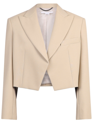 Stella Mccartney Padded Shoulder Cropped Jacket