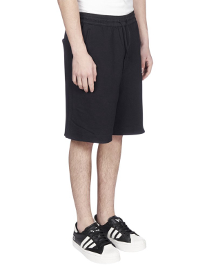 Y-3 Logo Printed Drawstring Waist Shorts