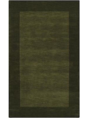 Mystique Collection Wool Area Rug In Pine Green