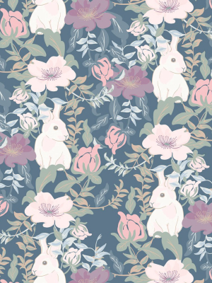 Garden Bunny Wallpaper In Pastels From The Wallpaper Republic Collection By Milton & King