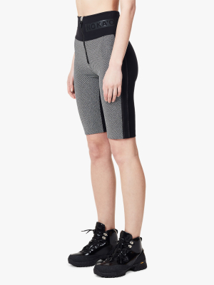 Damier Zip-up Biker Shorts