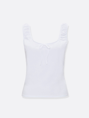 Ruched-strap Tank Top