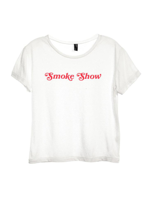 Smoke Show [distressed Women's 'baby Tee']