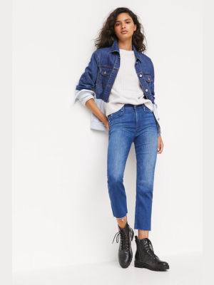 Mother The Looker High-rise Ankle Fray Skinny Jeans