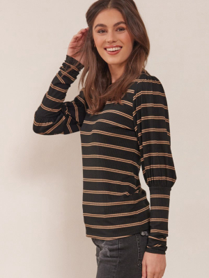 Victorian Sleeve Stripe Tee