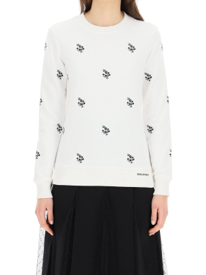 Redvalentino Floral Embroidered Sweatshirt