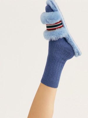 Italia Cashmere Cozy Rib Crew Socks