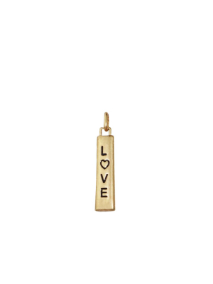 Love Heart Bar Bale Charm