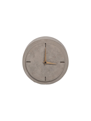 Concrete Battery Operated Clock - Foreside Home And Garden