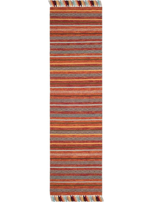 Montauk Rust/multi Runner Rug