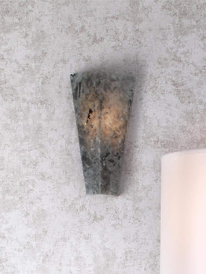 Jamie Young Borealis Tall Hexagon Wall Sconce In Labradorite