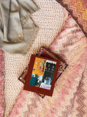 Light Rouge Herringbone Kilim - Pillowcases + Shams