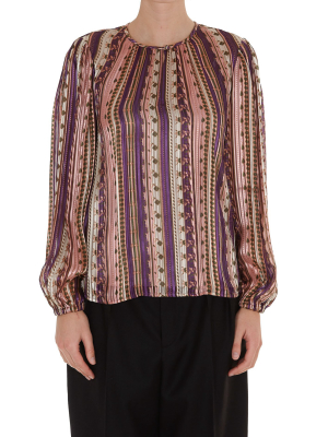 Tory Burch Burnout Print Blouse