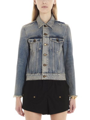 Saint Laurent Destroyed Denim Jacket