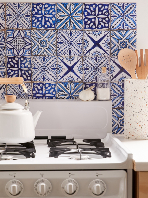 Blue Azulejos Kitchen Tile Decal