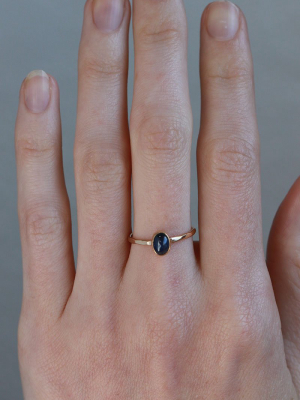 Blue Sapphire Cabochon Ring