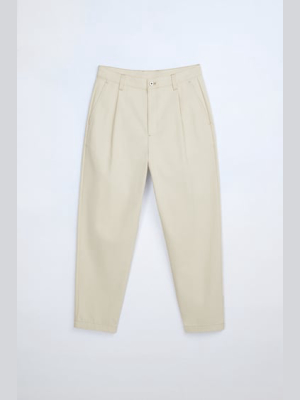 Bias Cut Pleated Pants