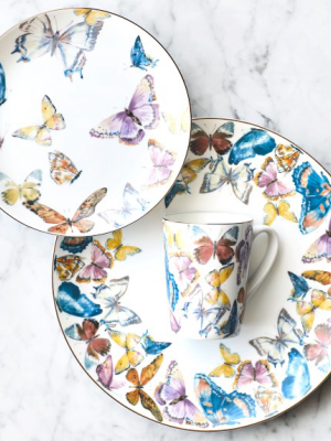 Floral Meadow Charger Plate, Butterfly