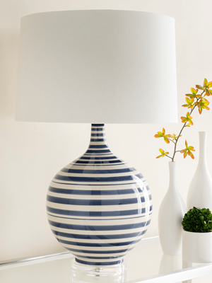 Surya Tideline Table Lamp - Navy