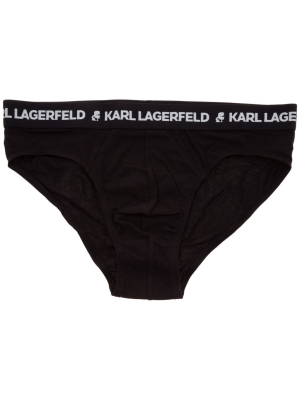 Karl Lagerfeld Logo Three-pack Briefs