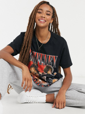 Daisy Street Relaxed T-shirt With Whitney Houston Print