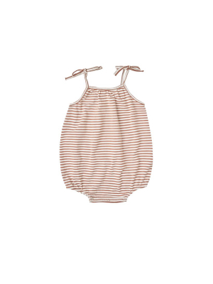 Rylee + Cru Striped Nola Onesie - Amber/ivory