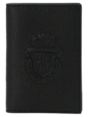 Billionaire Logo Embossed Foldover Wallet