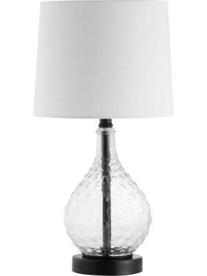 Tarah Table Lamp Black/clear