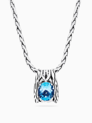 Effy 925 Lagoon Sterling Silver Blue Topaz Pendant, 5.70 Tcw