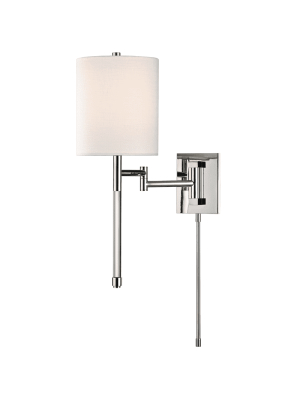 Englewood 1 Light Wall Sconce Polished Nickel
