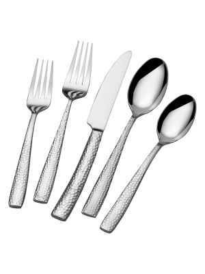 Towle Living Forged Texture 20 Piece Silverware Set