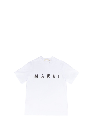 Marni Kids Logo Print Crewneck T-shirt