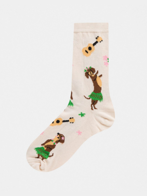 Asos Design Ankle Socks With Dancing Sausage Dogs