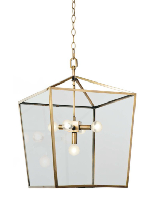 Camden Lantern In Natural Brass