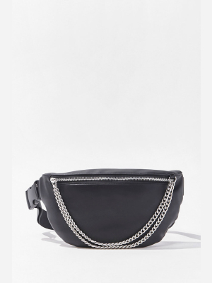 Curb Chain Zip-up Fanny Pack