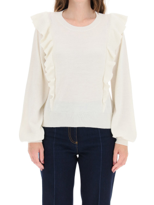 See By Chloé Ruffled Knit Jumper