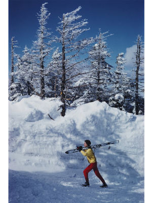 Slim Aarons “skier In Vermont” Photograph
