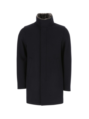 Herno Single Breasted High Neck Coat