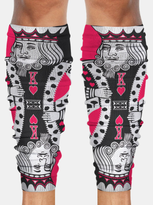 King Of Hearts Pink Football Leg Sleeves