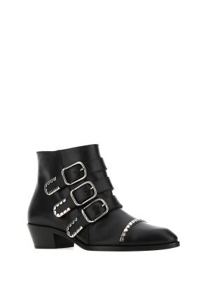 Chloé Idol Buckle Detailed Ankle Boots