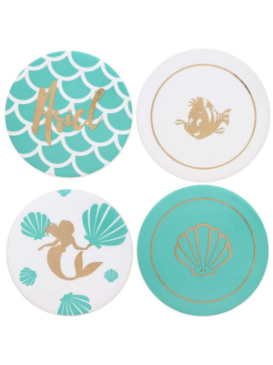 Seven20 Disney The Little Mermaid 4 Piece Ceramic Coaster Set