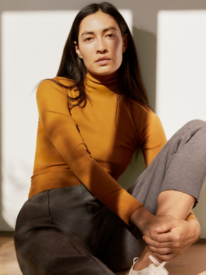 The Pima Micro-rib Turtleneck